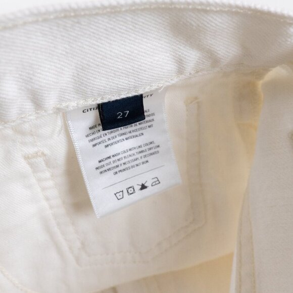 Citizen Of Humanity Camilla Frayed Hem Denim Shorts High Rise Starlight White - Picture 13 of 15